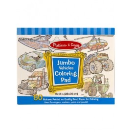 Jumbo Coloring Pad Vehicles Melissa & Doug-JuguetsCosmicos-Edades