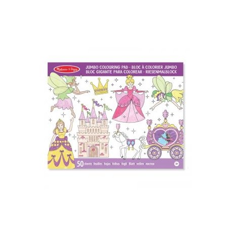 Jumbo Coloring Pad Princesas Melissa & Doug-JuguetsCosmicos-2 - 5 años