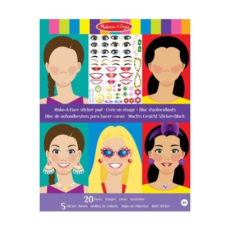 Sticker Pad Make a Face Melissa & Doug-JuguetsCosmicos-Sticker Pads