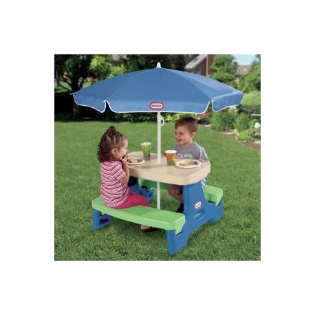 Mesita de picnic plegable con sombrilla Little Tikes-JuguetsCosmicos-Novedades